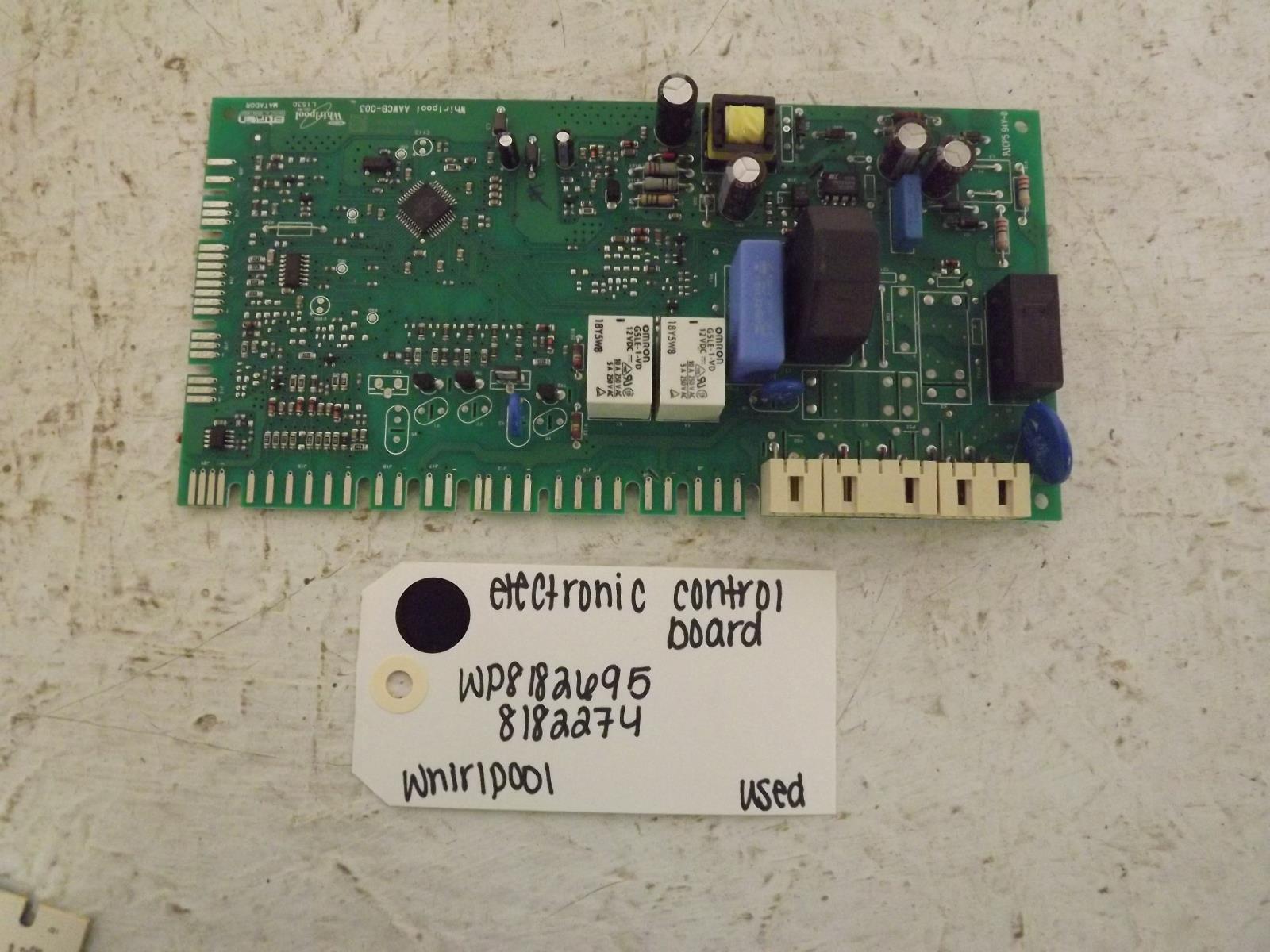 Whirlpool Washer WP8182695 8182274 Electronic Control Board Used Whirlpool Washer WP8182695 8182274 Electronic Control Board Used